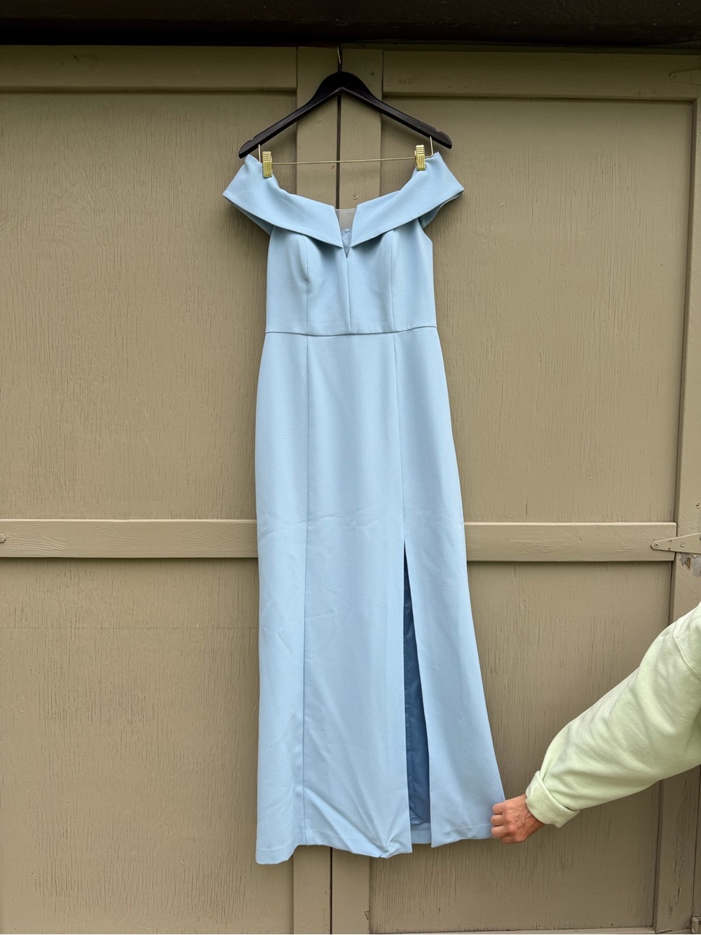 Vince Camuto Pale Blue One-Shoulder Gown